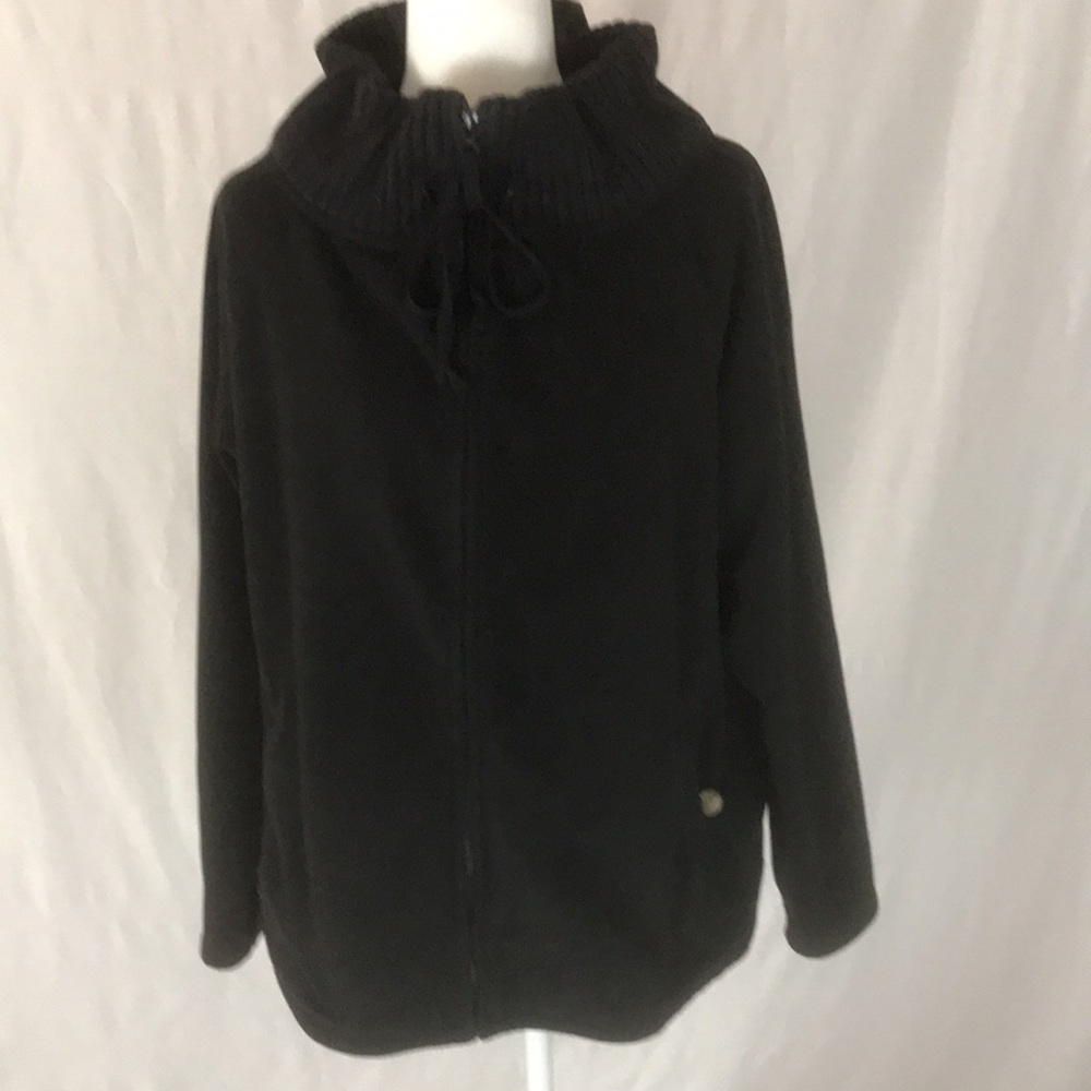 Lands End Full Zip Fleece Jacket w/ Ribbed Neck Size 1X